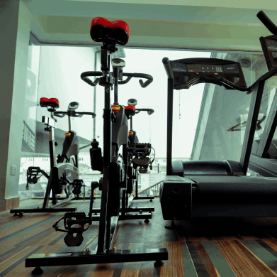 The gym at Rownez Resort