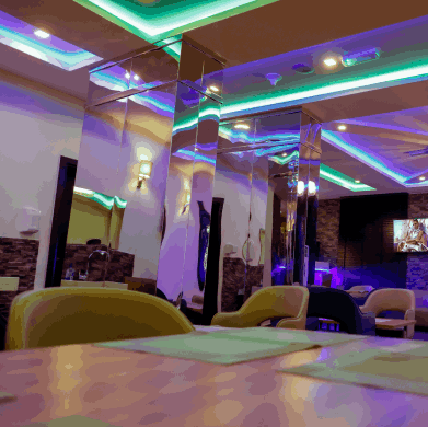 The resort bar, seating area