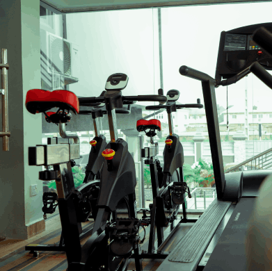 The fitness centre, equipment