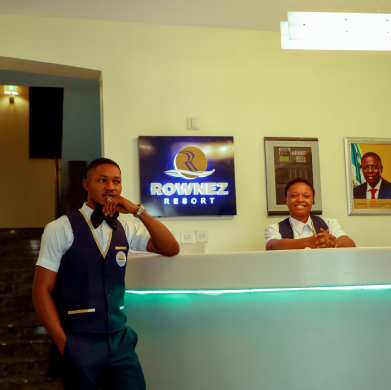 The reception desk