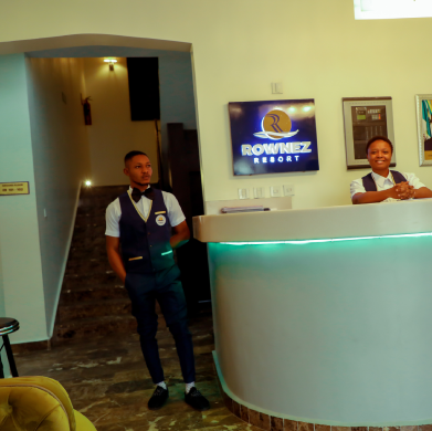 The reception desk
